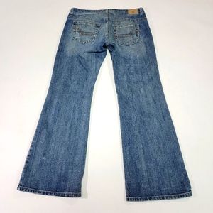 AMERICAN EAGLE ♡ Sweet Faded 'n Distressed Denim Stretchy Blue Jeans 12R
